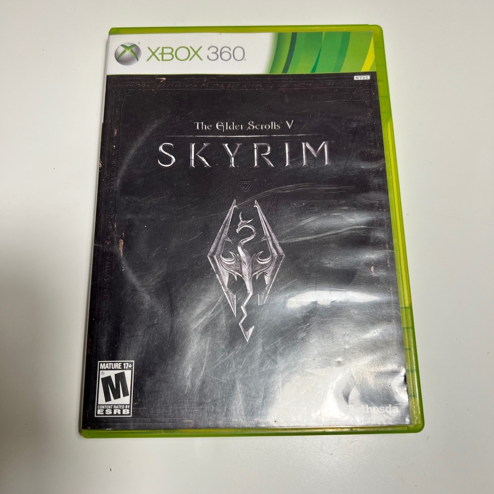 Bethesda Xbox 360 Video Game The Elder Scrolls V Skyrim Black Fantasy RPG 2011